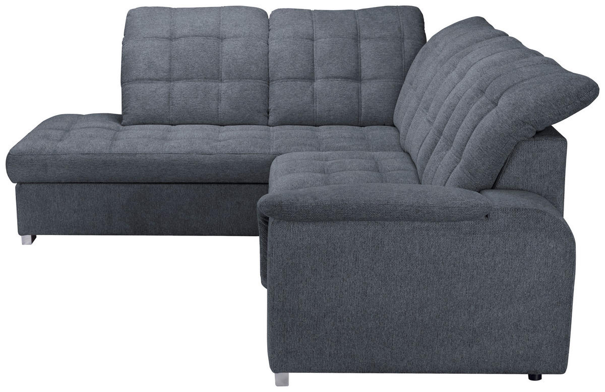 ECKSOFA Anthrazit Chenille  - Chromfarben/Anthrazit, KONVENTIONELL, Kunststoff/Textil (205/260cm) - Carryhome
