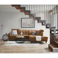 ECKSOFA in Webstoff Braun  302/216 cm  - Schwarz/Braun, Design, Holz/Textil (302/216cm) - Xora