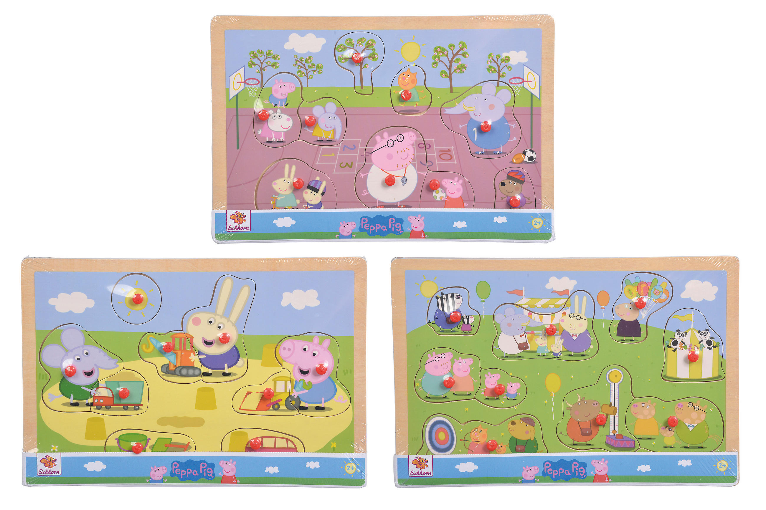 PUZZLE Peppa Wutz  - Multicolor, Basics, Holz (20/30/1,50cm) - Simba