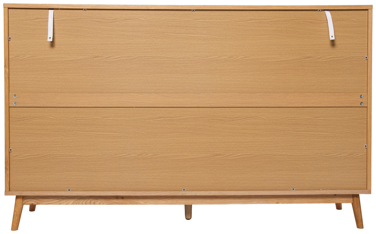 KOMMODE , 160/99/40 cm, 8 Schublade(n)  - Messingfarben/Naturfarben, Design, Holz/Holzwerkstoff (160/99/40cm) - Livetastic