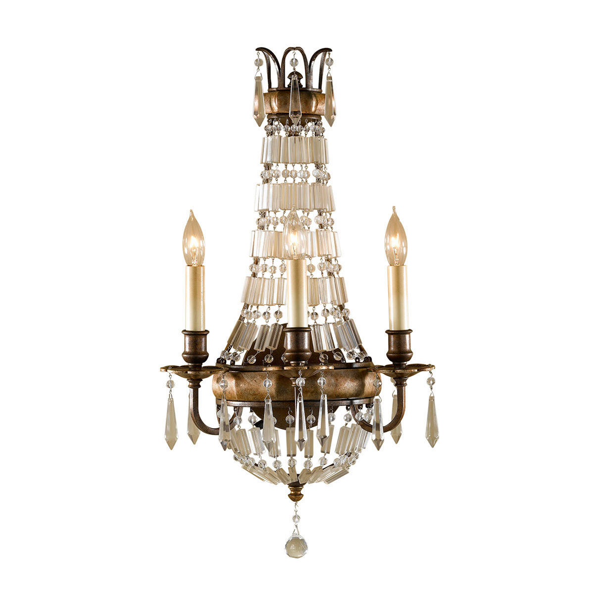 WANDLEUCHTE - Bronzefarben, Konventionell, Glas/Metall (32,4/19,1/58,4cm) - Elstead Lighting