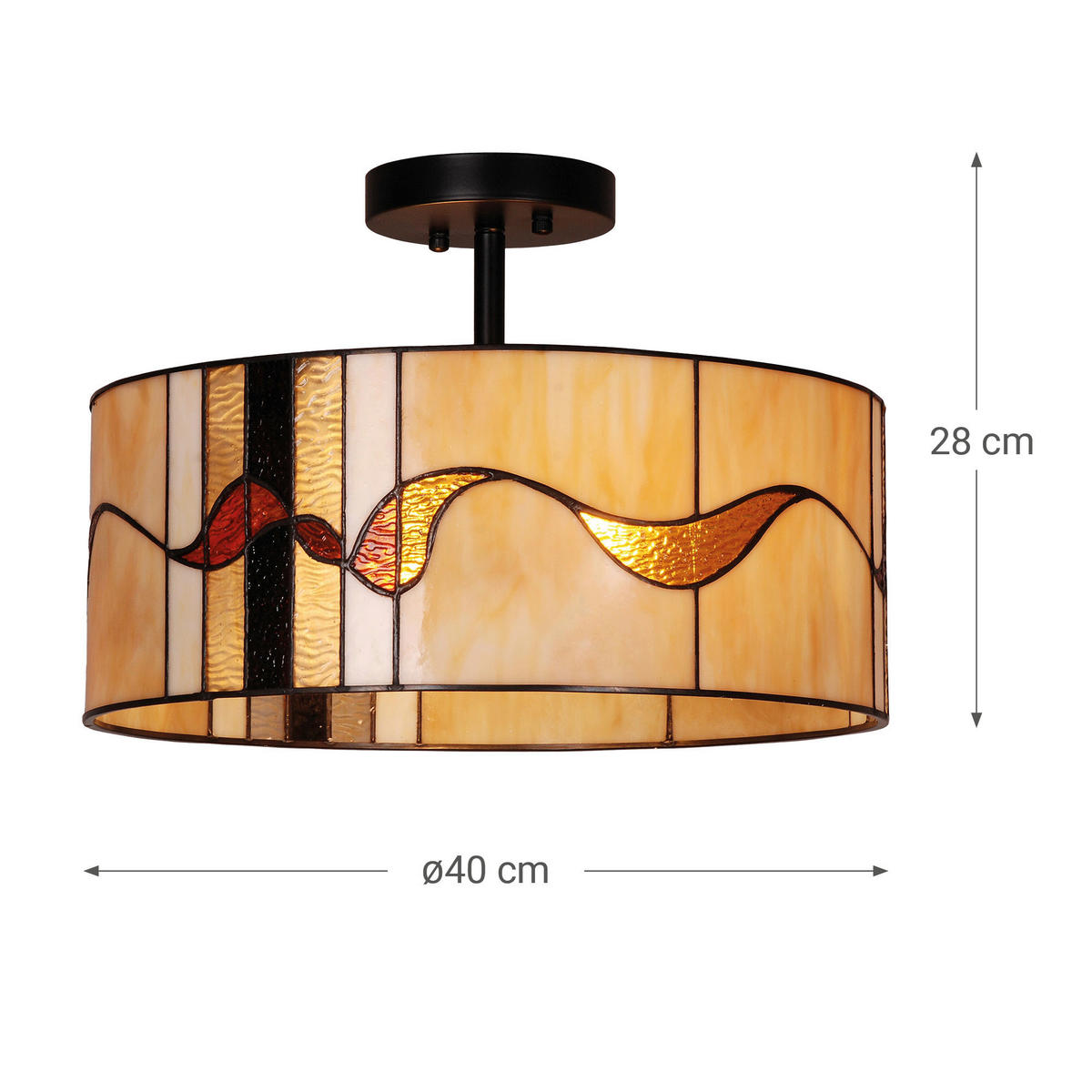 FÜGGŐLÁMPA  - többszínű, Basics, Üveg (28/40/40cm)