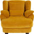 BIG SESSEL Flachgewebe Gelb - Gelb/Dunkelbraun, KONVENTIONELL, Holz/Textil (117/97/134cm) - Landscape