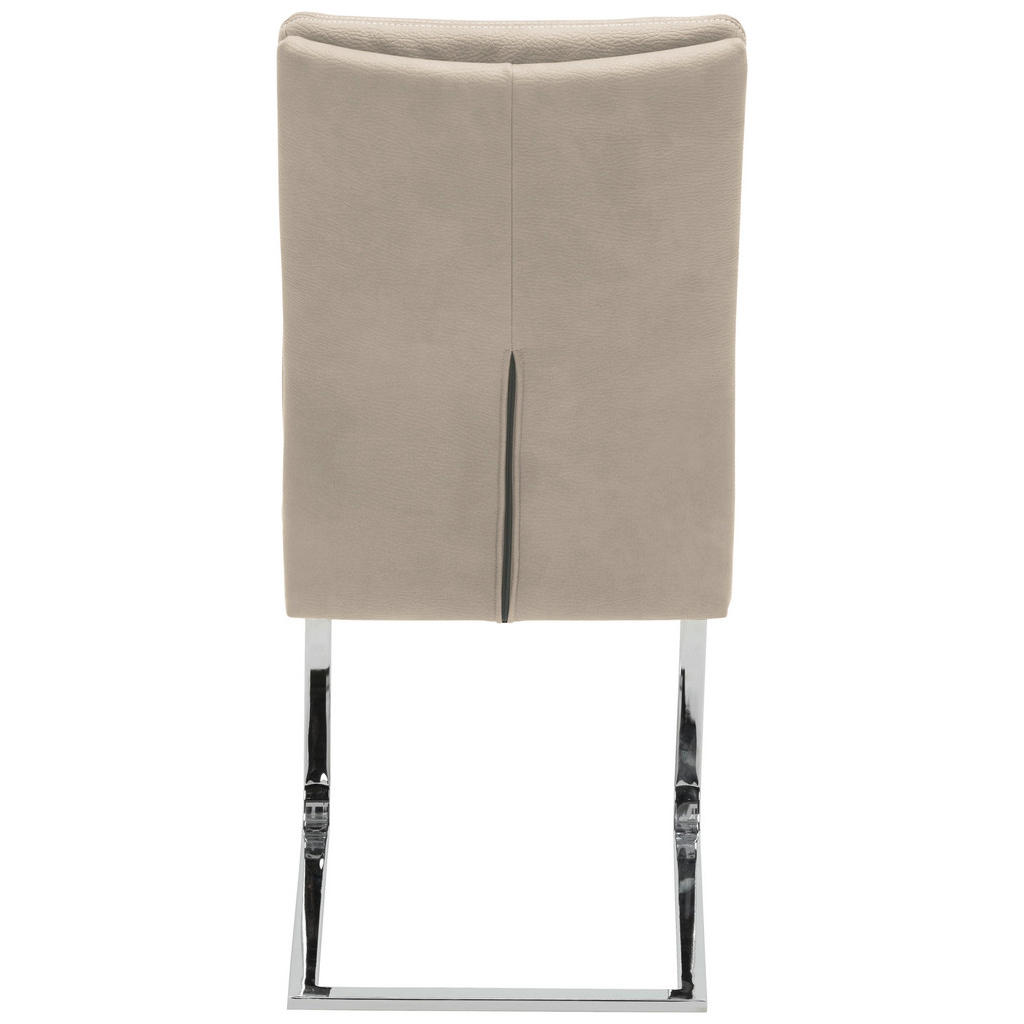 Thumbnail - Novel Schwingstuhl, Chrom, Sand, Metall, Textil, Uni, U-Form, 47x100x64 cm, Lederauswahl, Stoffauswahl, Esszimmer, Stühl...