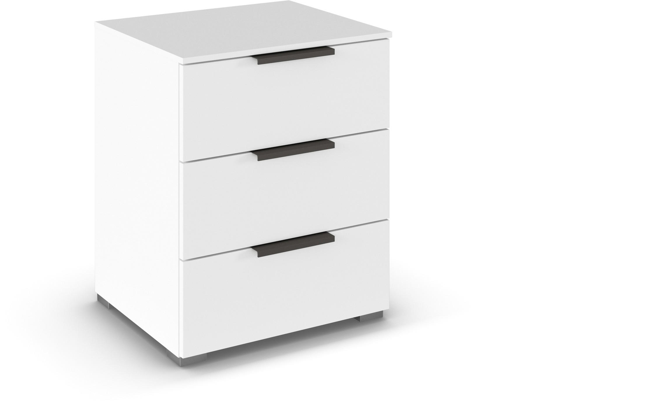 NACHTSCHRANK 50/61/42 cm  - Silberfarben/Graphitfarben, Trend, Holzwerkstoff/Metall (50/61/42cm) - Novel