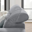 ECKSOFA in Webstoff Grau  260/187 cm  - Chromfarben/Grau, Design, Textil/Metall (260/187cm) - Xora