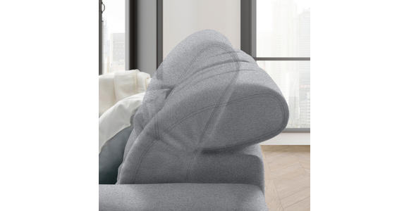 ECKSOFA in Webstoff Grau  260/187 cm  - Chromfarben/Grau, Design, Textil/Metall (260/187cm) - Xora