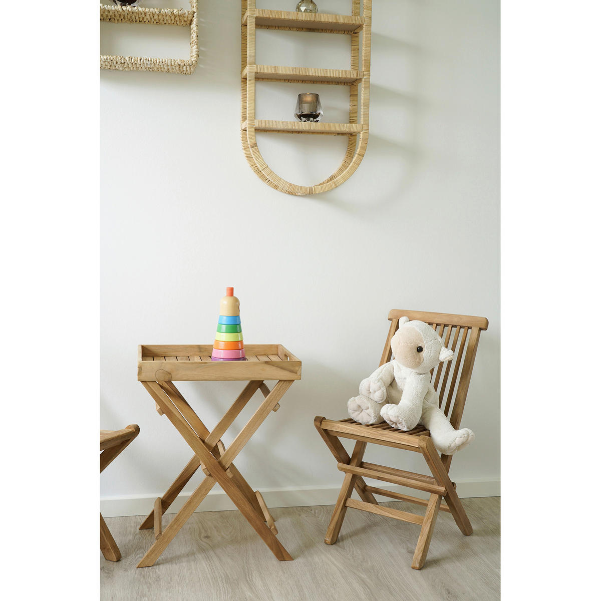 GARTENSTUHL-SET Holz Teakfarben  - Teakfarben, MODERN, Holz (31/58/42cm) - MID.YOU