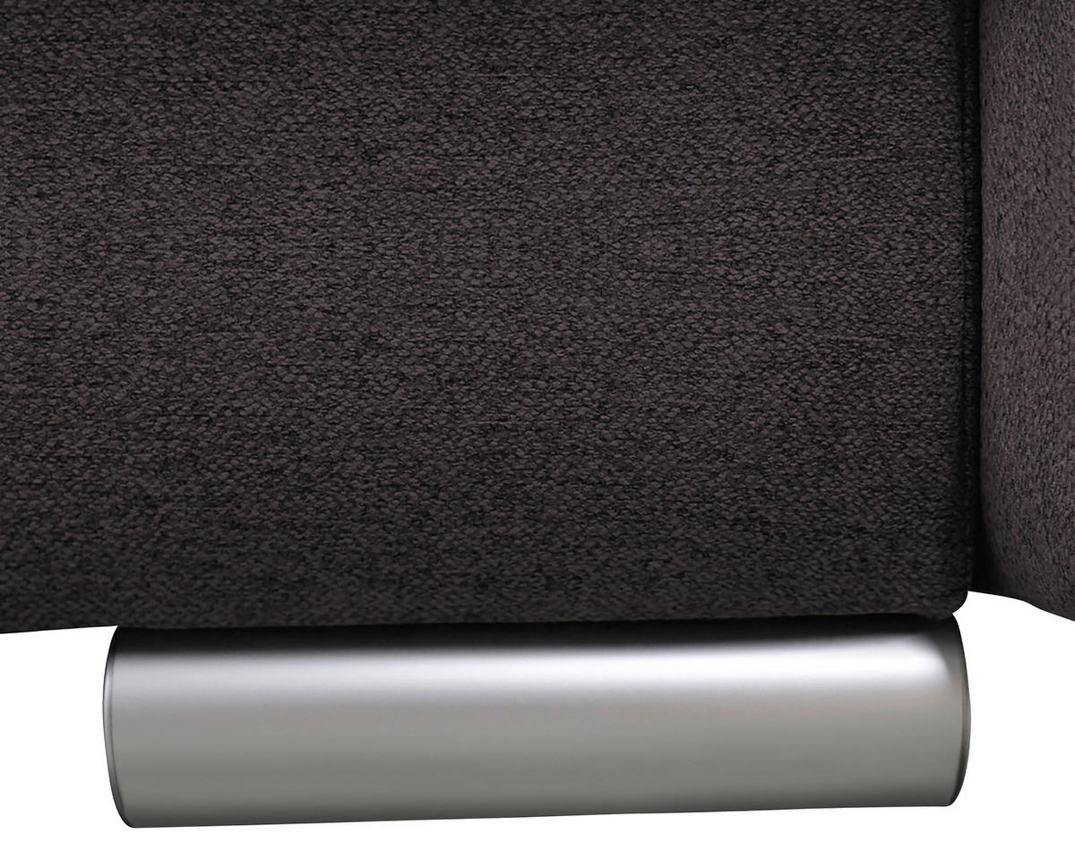 SCHLAFSOFA  mit Webstoff Dunkelbraun  - Dunkelbraun/Silberfarben, Design, Kunststoff/Textil (235/83/106cm) - MID.YOU