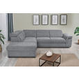 ECKSOFA Grau Flachgewebe  inkl. Bettkasten, Schlaffunktion, Rücken echt, Liegefläche im Originalstoff  - Schwarz/Grau, KONVENTIONELL, Kunststoff/Textil (235/280cm) - Carryhome