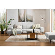 ECKSOFA in Chenille Weiß  167/311 cm  - Schwarz/Weiß, Design, Textil/Metall (167/311cm) - Xora