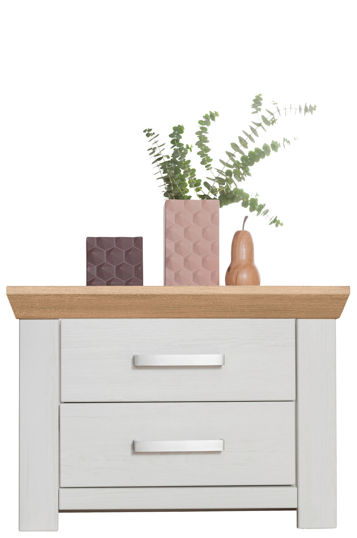 NACHTSCHRANK 65/55/42 cm  - Weiß/Eiche Artisan, Design, Holzwerkstoff/Metall (65/55/42cm) - SetOne by Musterring