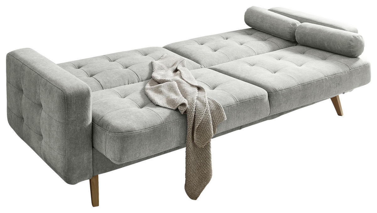 KANAPÉÁGY iszap  - iszap/tölgyfa, Modern, faalapú anyag/textil (222/86/90cm) - MID.YOU