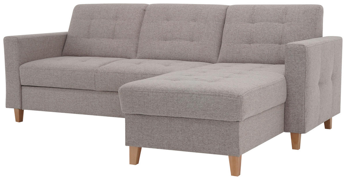 HÖRNSOFFA i flatväv brun  - brun/naturfärgad, Design, trä/textil (231/160cm) - Livetastic