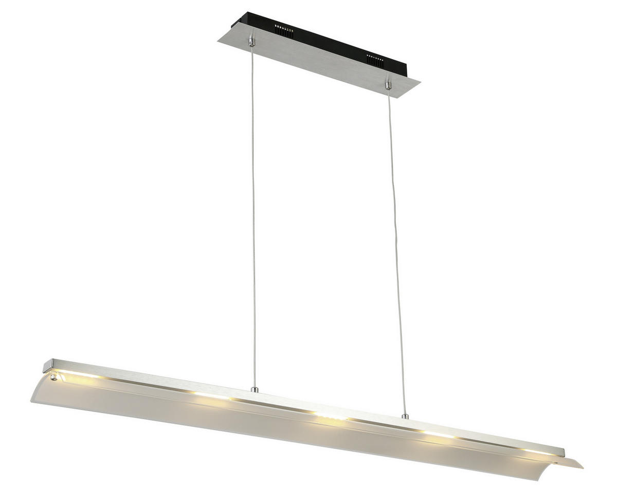 Lustră Led  - culoare aluminiu, Konventionell, plastic/metal (100cm) - Novel