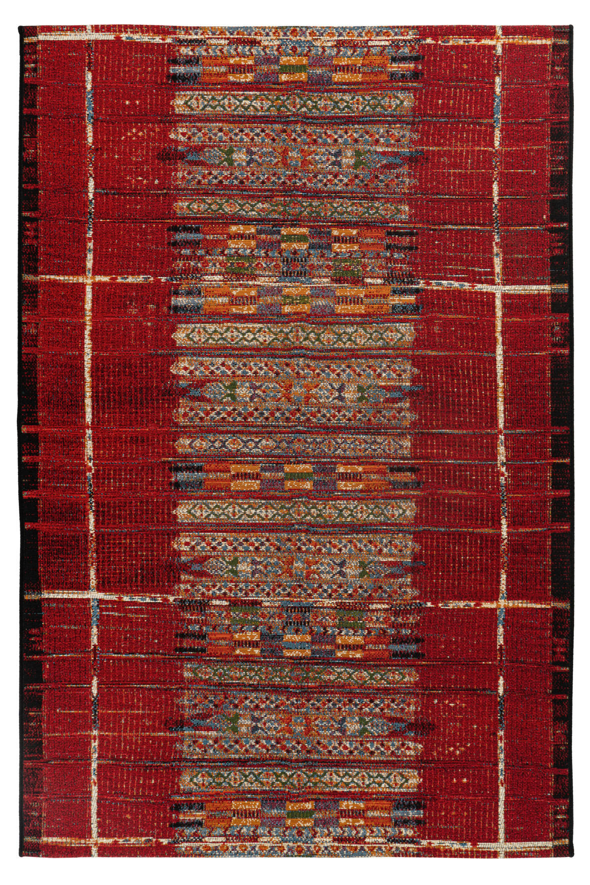COVOR PENTRU EXTERIOR   - multicolor/roșu, Design, textil (80/150cm) - Novel