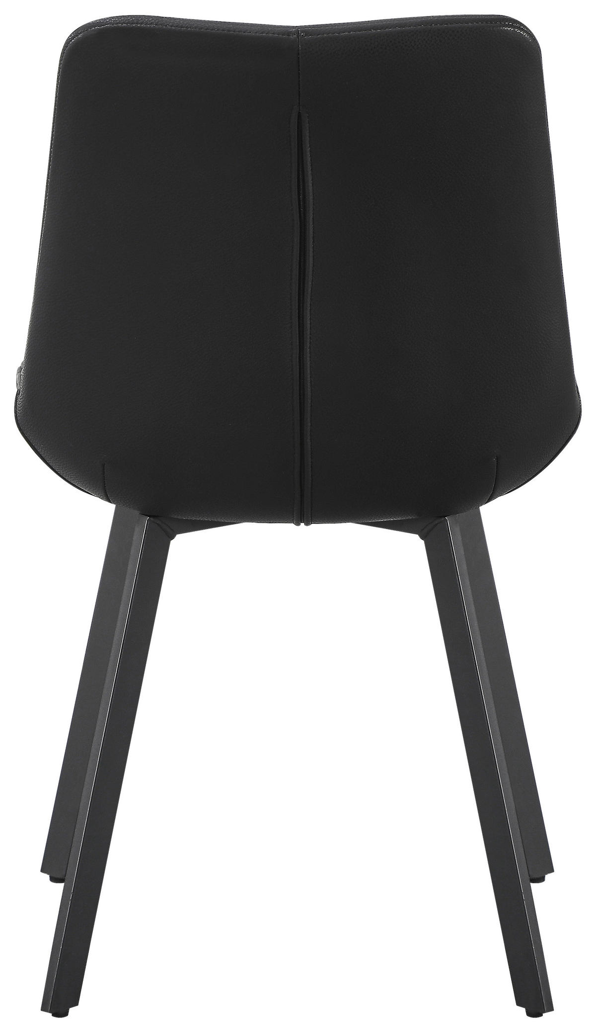 ČETVERONOŽNA STOLICA  crna  metal, koža      - crna, Moderno, koža/metal (51/88/62cm) - Livetastic