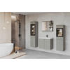 BADEZIMMER 5-teilig  in  - Hellgrau/Weiß, LIFESTYLE, Glas/Keramik (120,4/131,5/34,5cm) - P & B