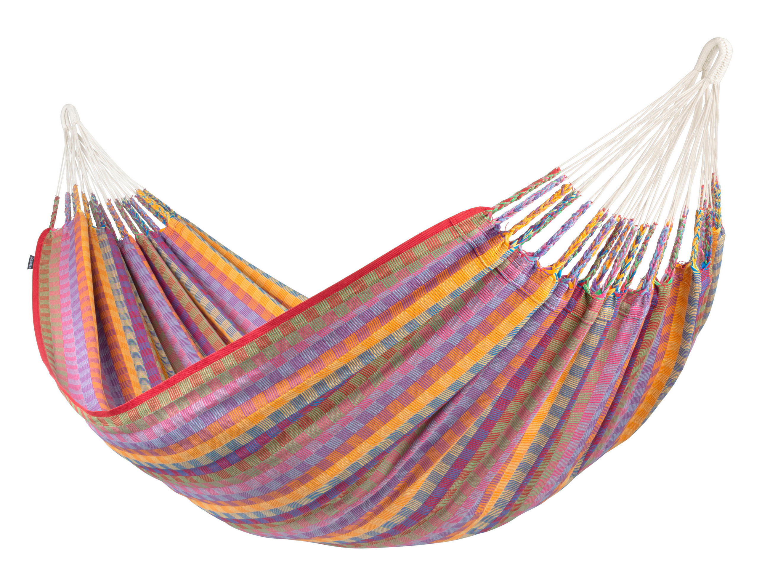 HÄNGEMATTE double org. cotton  - Blau/Gelb, KONVENTIONELL, Textil (160/350cm) - La Siesta