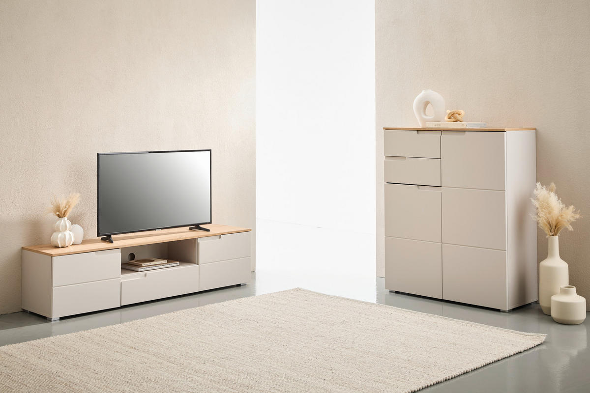 KOMMODE Swim, 100/119/40 cm, 2 Schublade(n)  - Kaschmir/Eiche Artisan, Design, Holzwerkstoff (100/119/40cm) - MID.YOU