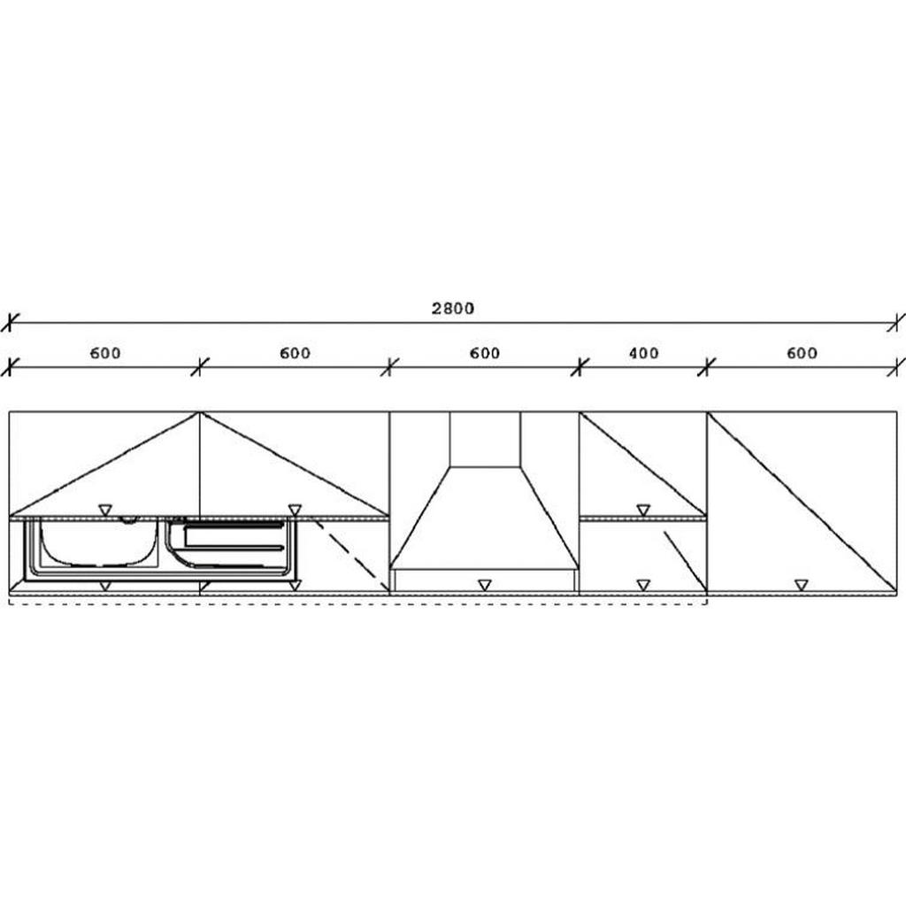 Thumbnail - Impuls Küchenleerblock IP 1200, Schwarz, Hellgrau, Metall, 1 Schublade(n) Schubladen, nur wie online abgebildet bestellb...