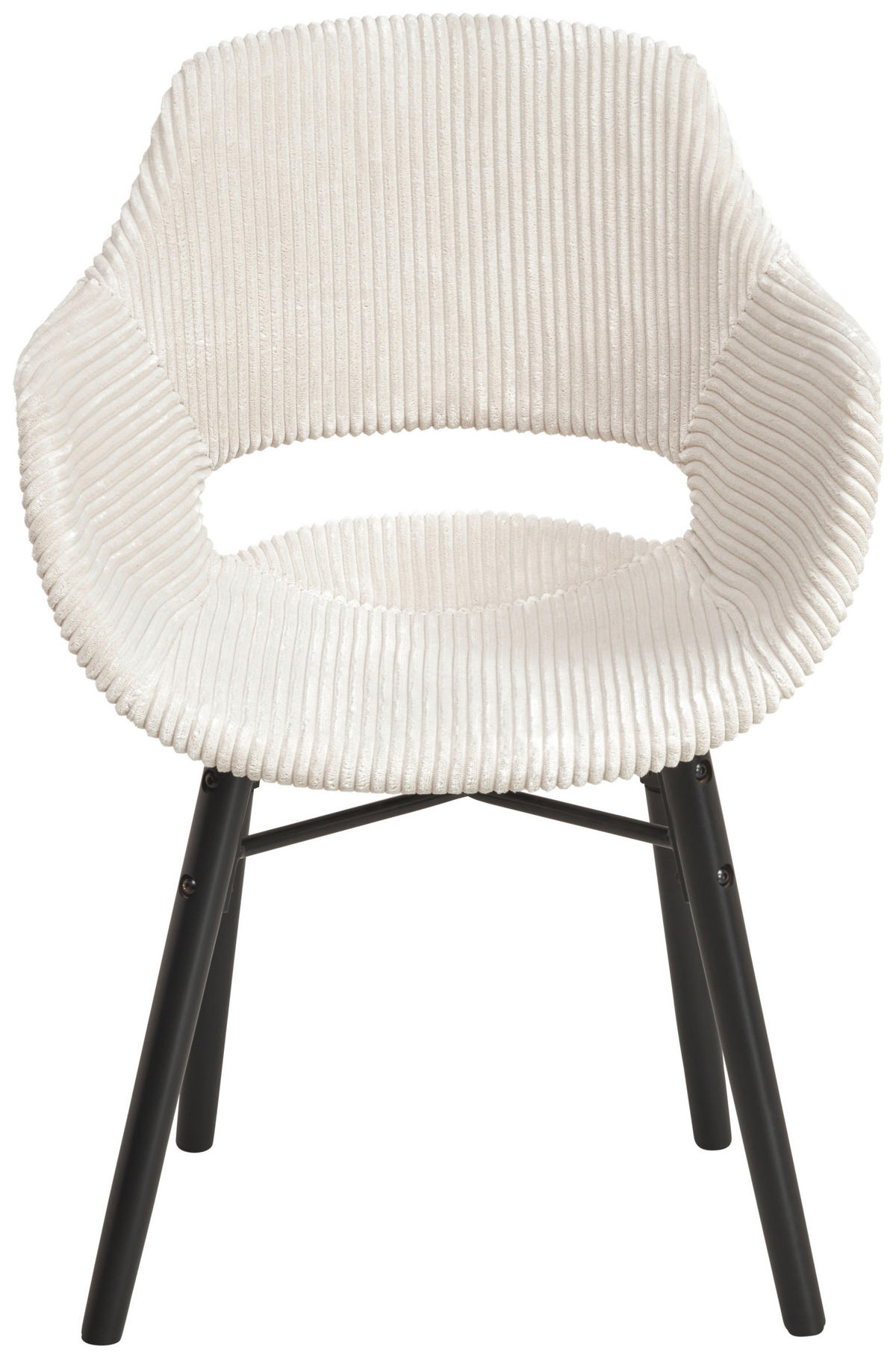 ARMLEHNSTUHL Cord matt  - Beige/Schwarz, Modern, Holz/Kunststoff (58/81/61cm) - MID.YOU