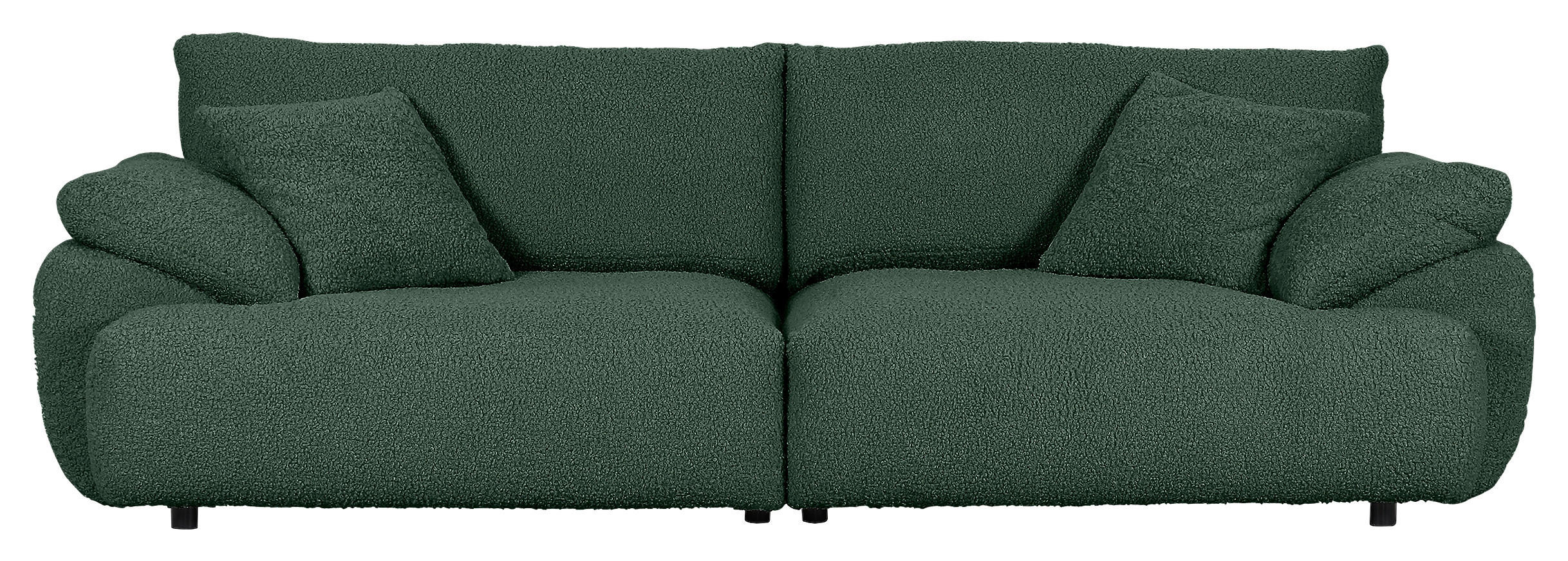 BIGSOFA Plüsch Petrol  - Petrol/Schwarz, MODERN, Kunststoff/Textil (290/68/117cm) - Carryhome