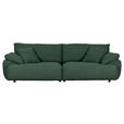 BIGSOFA in Plüsch Petrol  - Petrol/Schwarz, MODERN, Kunststoff/Textil (290/68/117cm) - Carryhome