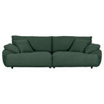 BIGSOFA in Plüsch Petrol  - Petrol/Schwarz, MODERN, Kunststoff/Textil (290/68/117cm) - Carryhome