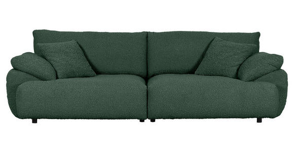 BIGSOFA in Plüsch Petrol  - Petrol/Schwarz, MODERN, Kunststoff/Textil (290/68/117cm) - Carryhome