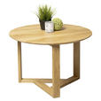 COUCHTISCH Wildeiche massiv 55/55/40 cm rund Wildeiche  - Wildeiche, Design, Holz (55/55/40cm) - Linea Natura