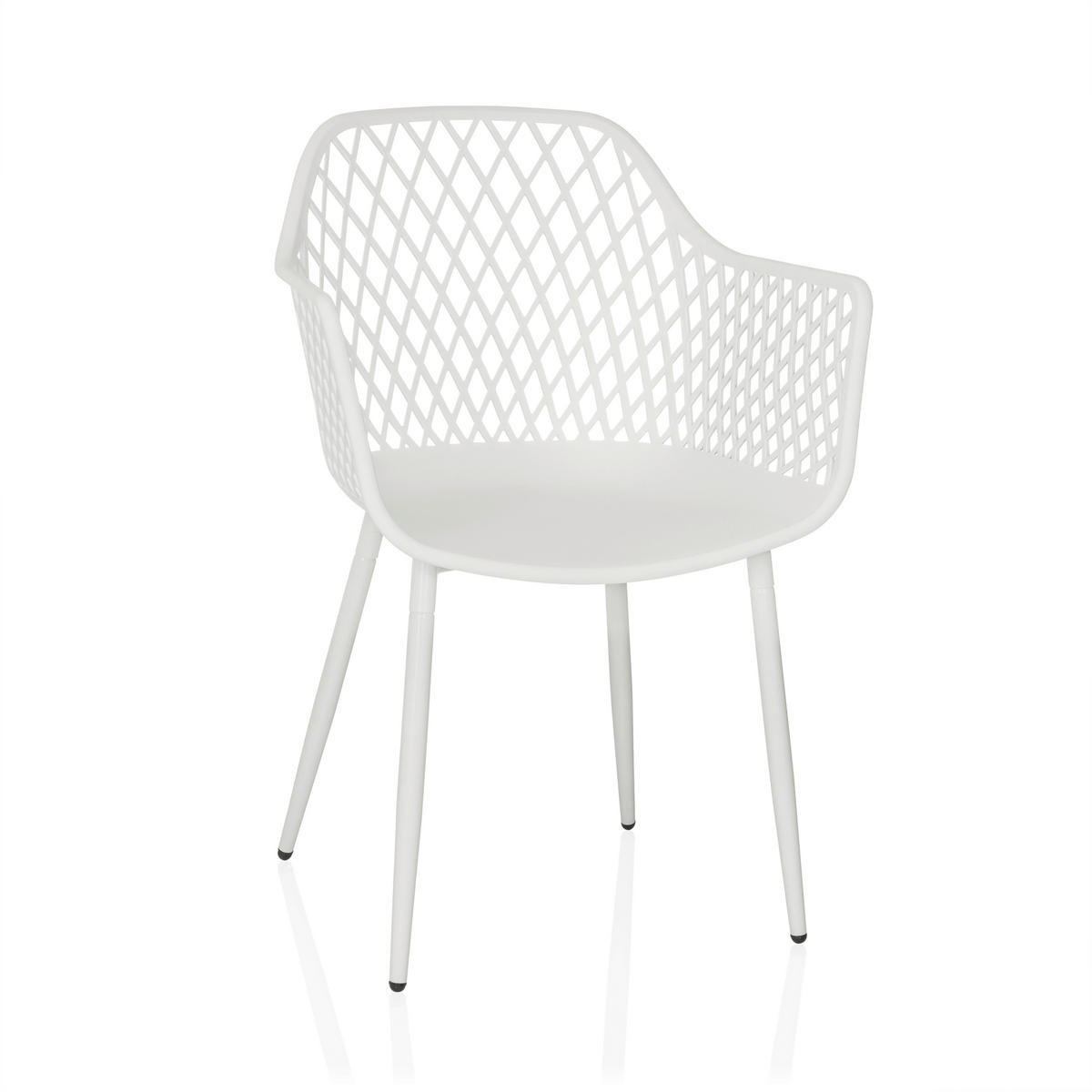 GARTENSTUHL Weiß  - Weiß, MODERN, Kunststoff/Metall (56/81/50cm) - MID.YOU