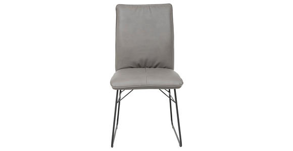 STUHL in Stahl Mikrofaser Metall, Textil, Holzwerkstoff - Schwarz/Grau, Design, Holzwerkstoff/Textil (46/91/60cm) - Dieter Knoll