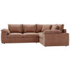 ECKSOFA Koralle Chenille  - Koralle/Schwarz, Design, Kunststoff/Textil (289/216cm) - Livetastic