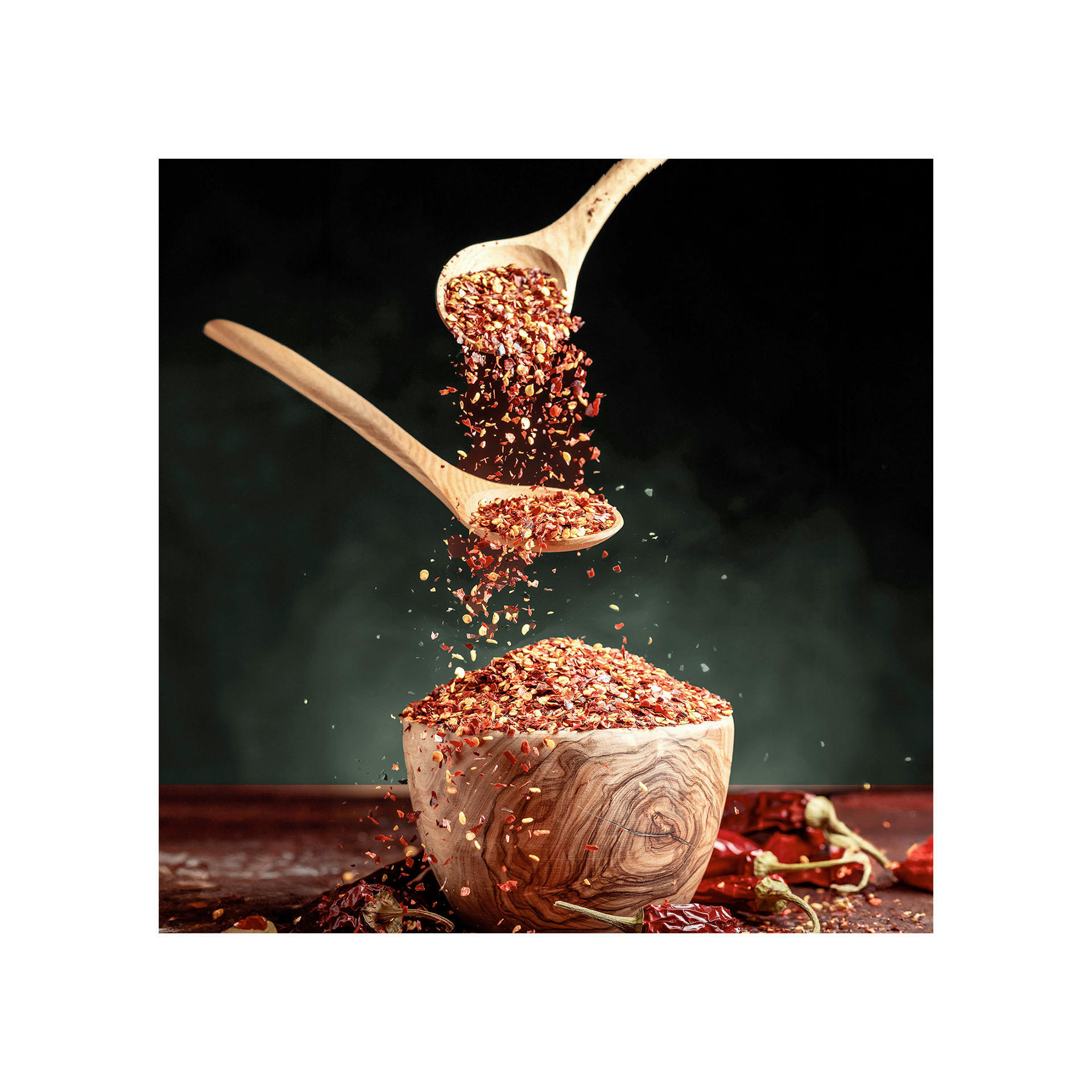 GLASBILD 30/30 cm  - Dunkelgrün/Schwarz, Basics, Glas/Papier (30/30cm) - Monee