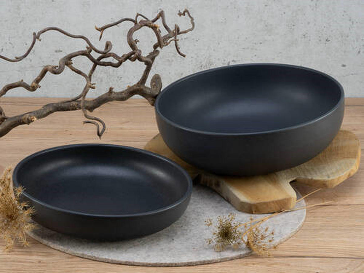 SALLADSSKÅL  UNO BLACK  - svart, Trend, keramik - Creatable