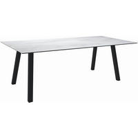 GARTENTISCH Kunststoff Hellgrau rechteckig  - Anthrazit/Hellgrau, MODERN, Kunststoff/Metall (220/100/75cm) - Stern