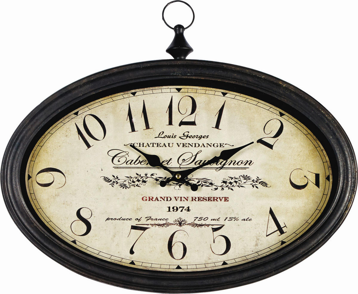 NÁSTENNÉ HODINY, viacfarebná, 50/42/5 cm - viacfarebná, Lifestyle, kov/drevo (50/42/5cm) - Ambia Home