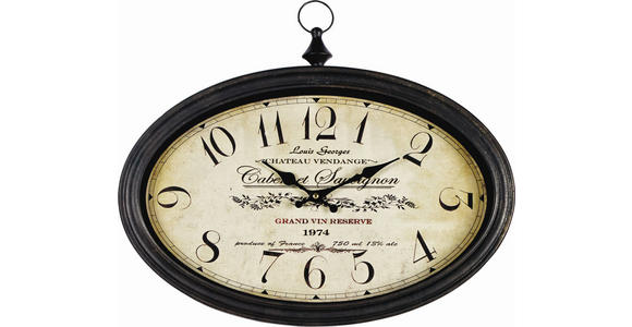 WANDUHR 50/42/5 cm   - Multicolor, LIFESTYLE, Glas/Holz (50/42/5cm) - Ambia Home