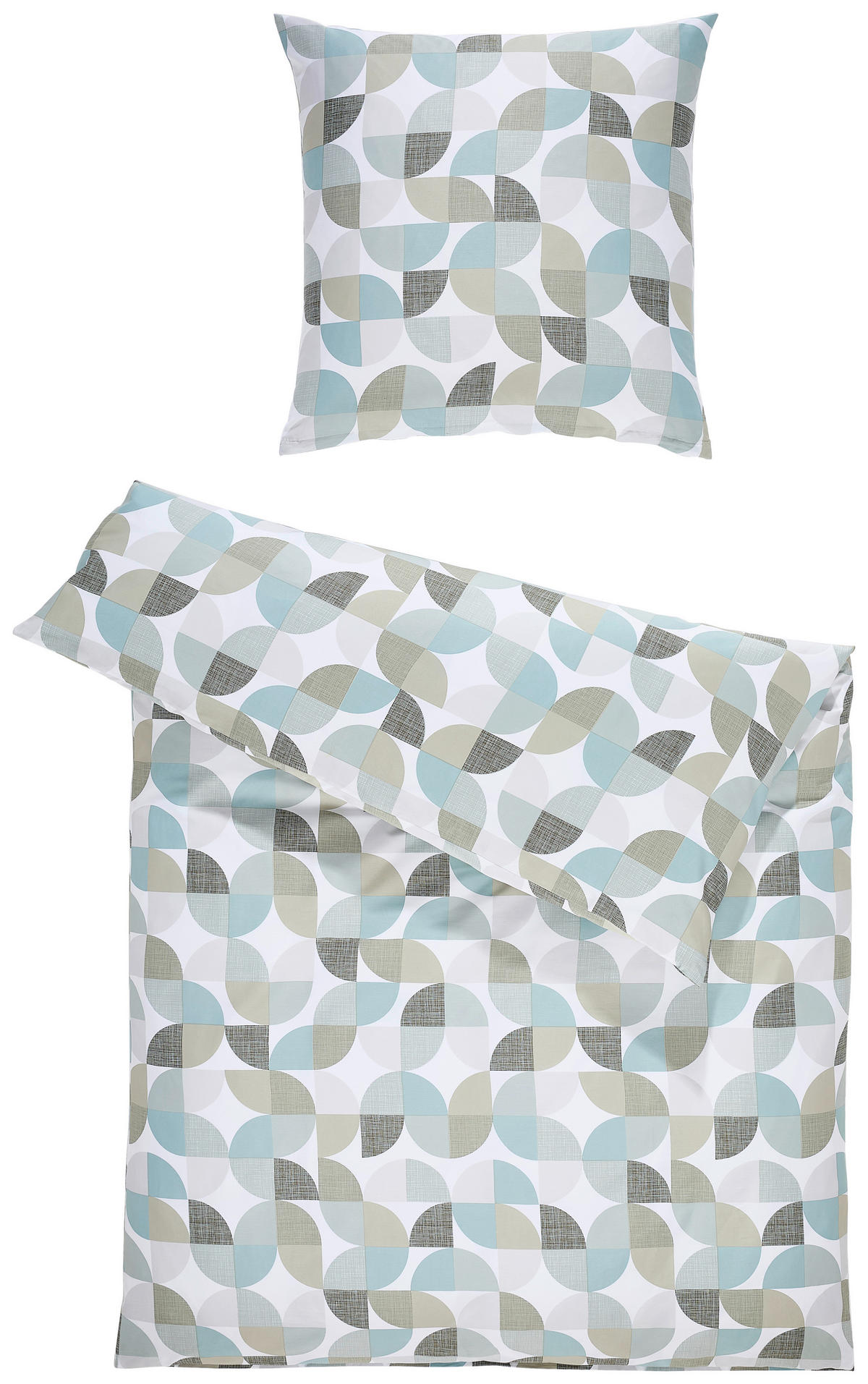 BETTWÄSCHE Makosatin 135/200 cm  - Hellgrün, Design, Textil (135/200cm) - Janine