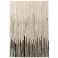 LEDERTEPPICH 160/230 cm Creme, Schwarz  - Creme/Schwarz, KONVENTIONELL, Leder/Textil (160/230cm)