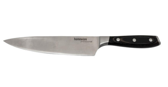 CHEFMESSER 34 cm  - Edelstahlfarben/Dunkelbraun, KONVENTIONELL, Holzwerkstoff/Metall (34cm) - Homeware Profession.