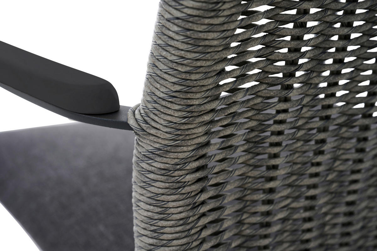 STAPELSESSEL Aluminium Grau  - Anthrazit/Grau, Design, Kunststoff/Textil (56,5/84/62cm) - Siena Garden