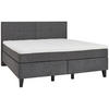 BOXSPRINGBETT 180/200 cm  in Anthrazit, Schwarz  - Anthrazit/Schwarz, Design, Holz/Textil (180/200cm) - Hom`in
