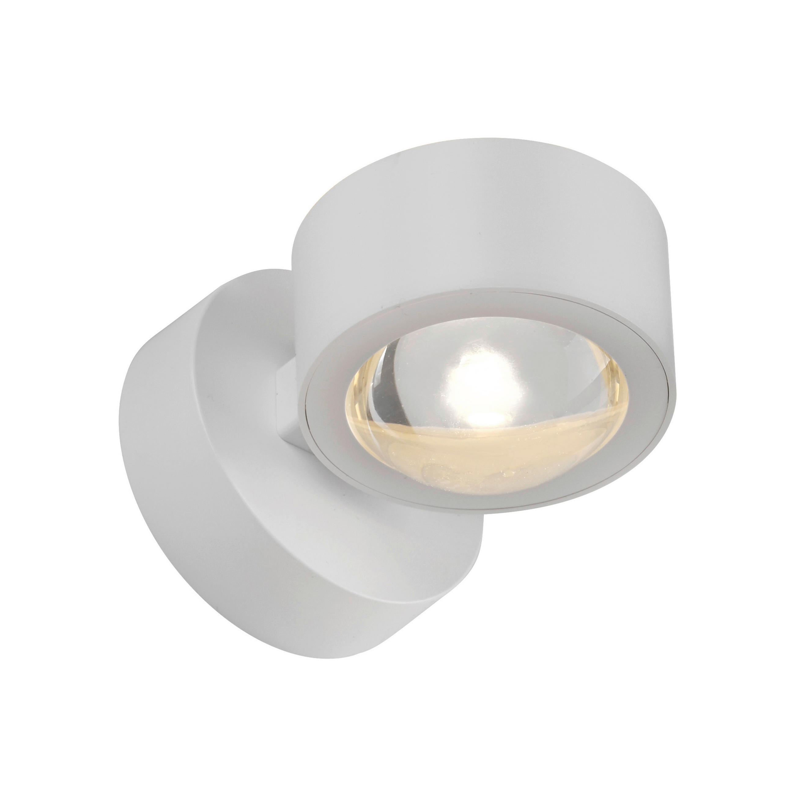 AKKU-WANDLEUCHTE 12,4/9/9 cm   - Weiß, KONVENTIONELL, Kunststoff/Metall (12,4/9/9cm) - Just Light