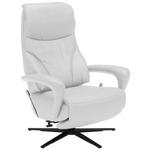 RELAXSESSEL in Leder Weiß  - Schwarz/Weiß, Design, Leder/Metall (75/106/88cm) - Dieter Knoll