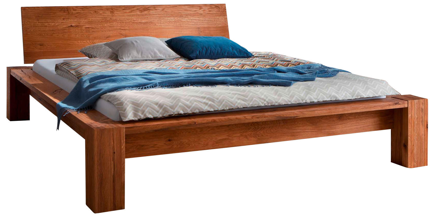 BALKENBETT 180/200 cm  in Eichefarben  - Eichefarben, Design, Holz (180/200cm) - Hasena