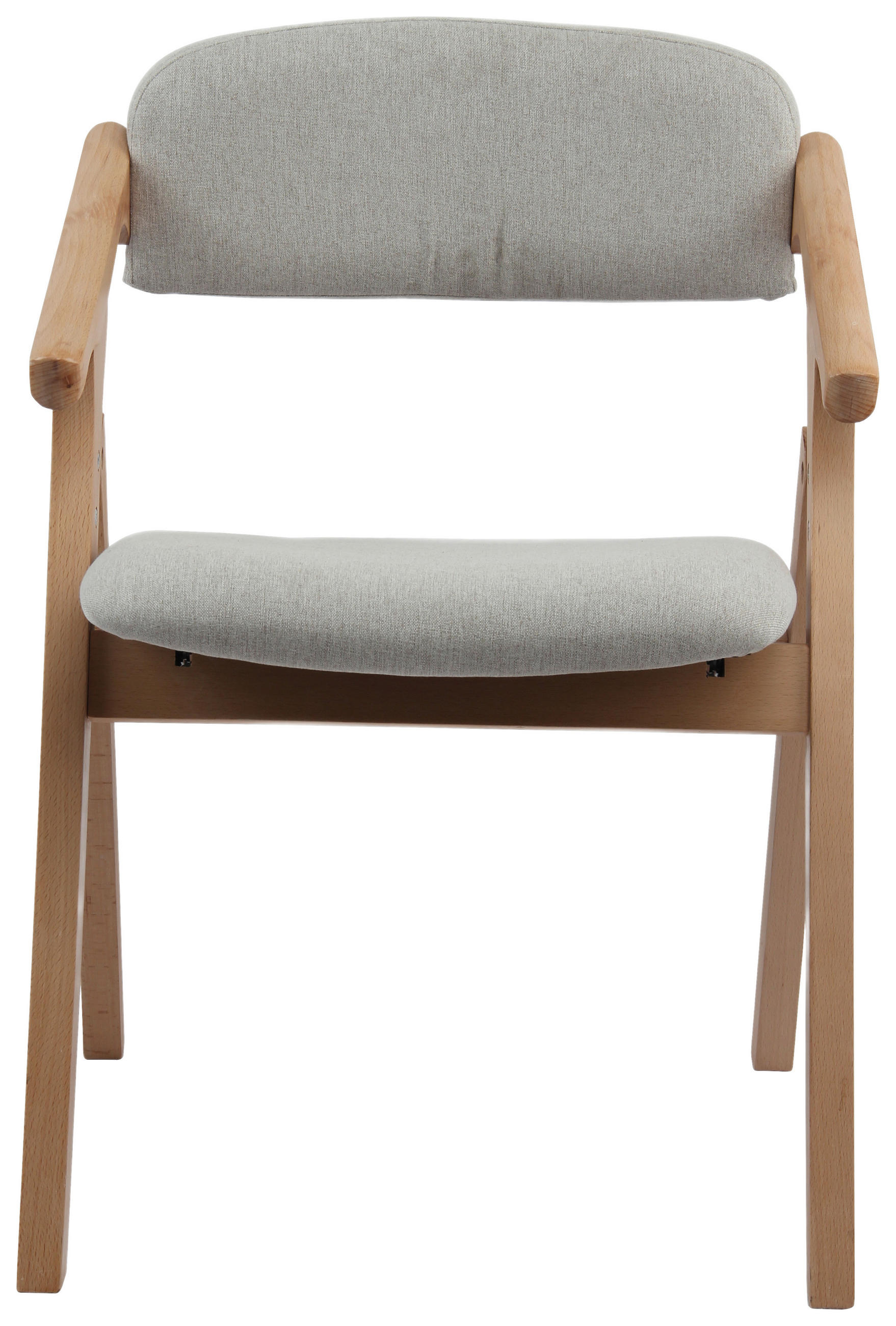 BESUCHERSTUHL  in Webstoff Creme  - Creme/Naturfarben, MODERN, Holz/Textil (53/78/47cm) - MID.YOU