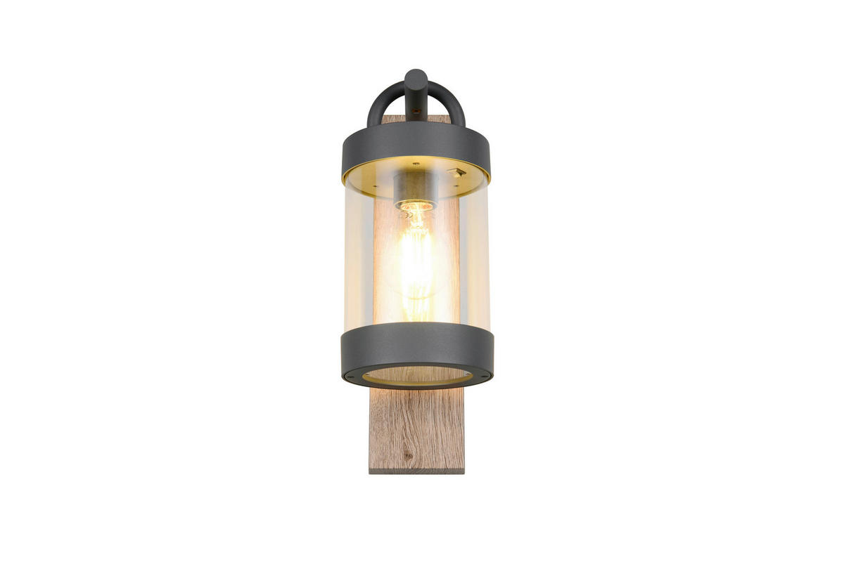 AUSSENWANDLEUCHTE 33/12,5/18,6 cm  - Klar/Anthrazit, Design, Kunststoff/Metall (33/12,5/18,6cm) - Trio Leuchten