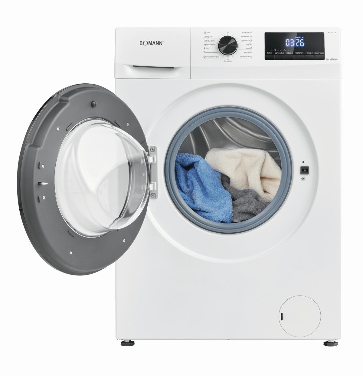 WASCHMASCHINE WA 7175.1  - Weiß, Trend, Metall (60,0/85,0/47,0cm) - Bomann